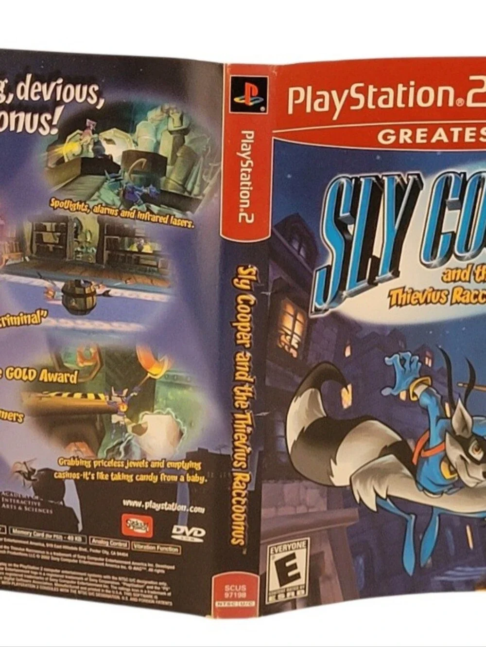 ARTWORK ONLY PS2 Sly Cooper Thievius Raccoonus Greatest Hits (NO GAME/ NO CASE).